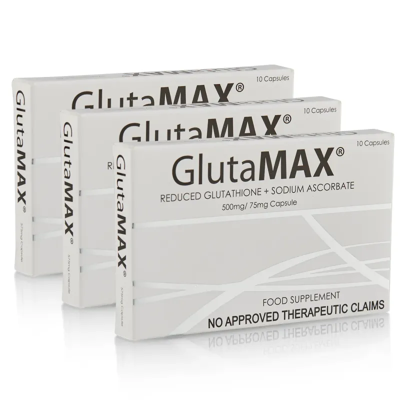 3 Boxes of GlutaMAX Reduced Glutathione & Sodium Ascorbate Capsules - 30 Capsules