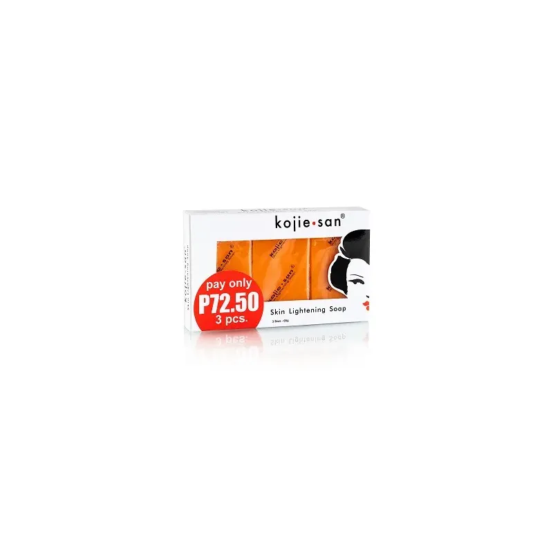 Kojie San Skin Lightening Kojic Acid Soap 3 Bars - 65g - BUY 2 GET 1 FREE!