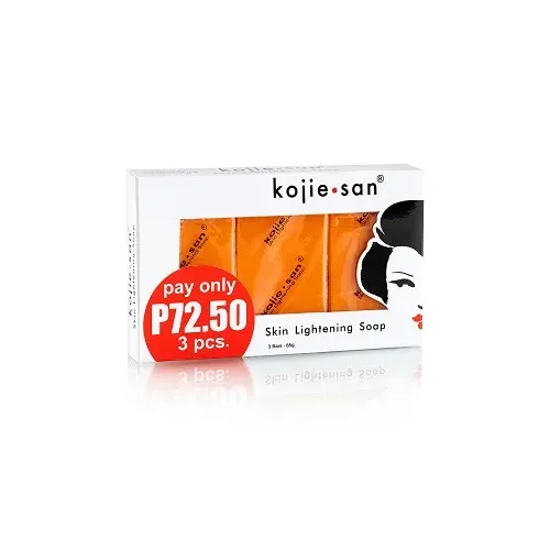 Kojie San Skin Lightening Kojic Acid Soap 3 Bars - 65g - BUY 2 GET 1 FREE!