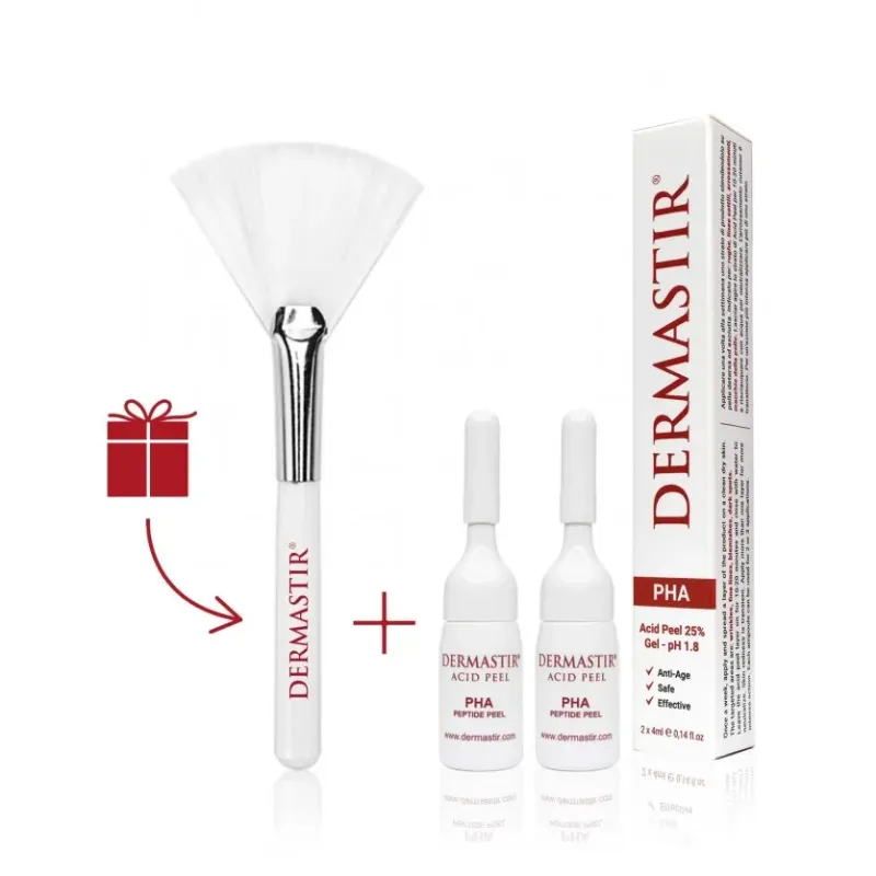 DERMASTIR PHA ACID PEEL 25% GEL + FREE FAN BRUSH