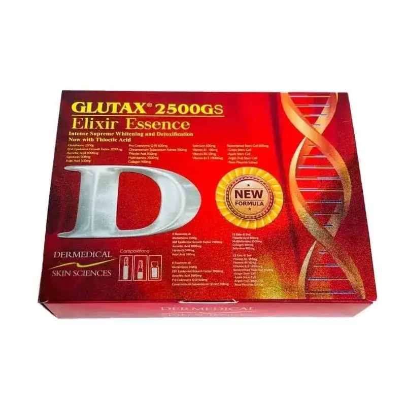 Glutax 2500gs Elixir Essence Glutathione Whitening Injections 10 SESSIONS