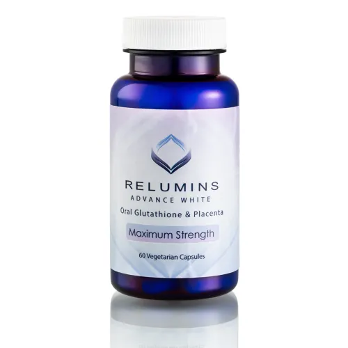 Authentic Relumins Advanced White Oral Glutathione with Vit C & ALA - Skin Repair Capsules - Lightens, repairs & rejuvenates skin - Now with Plant Placenta - Kosher, Vegan & Hallal