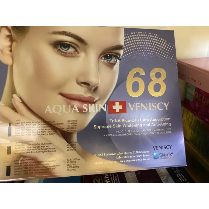 Aqua Skin Veniscy 68 Skin Whitening Glutathione Injection,