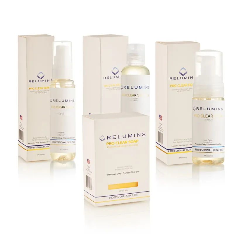 Authentic Relumins Medicated Professional Clear Set with Acne Fighting Botanicals