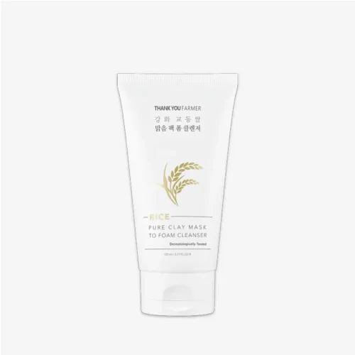 Thank you farmer rice pure clay mask to foam cleanser - 150ml