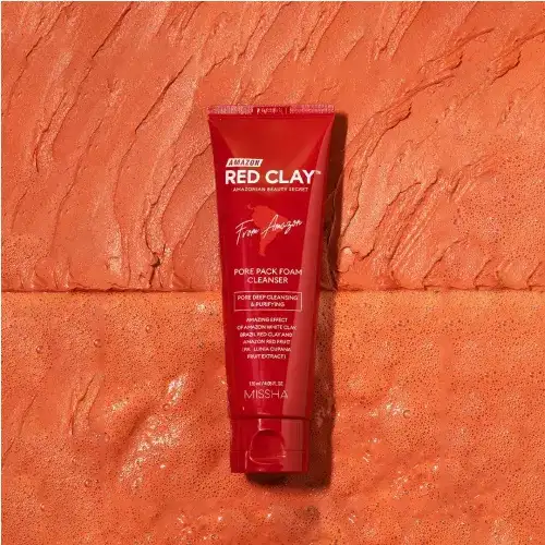 Missha Amazon Red Clay Pore Pack Foam Cleanser - 120ml