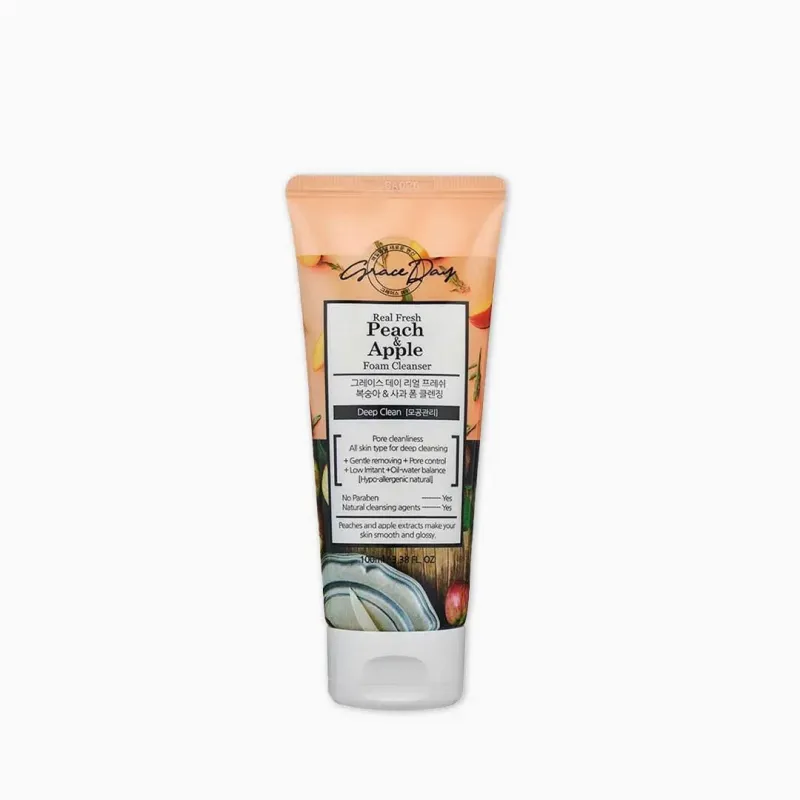 Grace Day Real Fresh Peach & Apple Foam Cleanser - 100ml