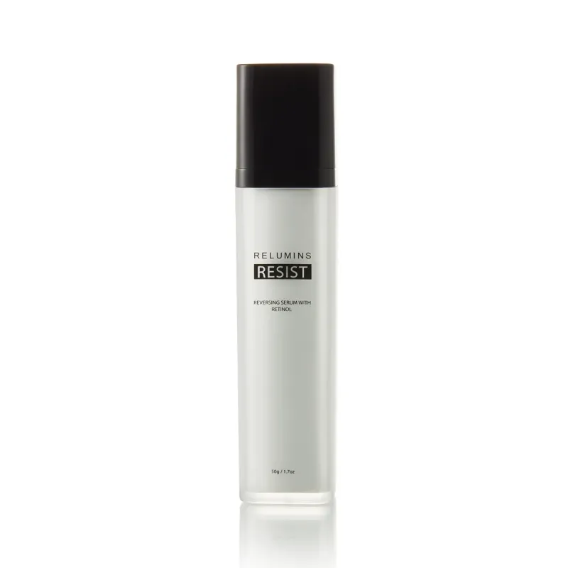 NEW! The first age reversing serum RELUMINS RESIST Reverse Serum with Retinol!
