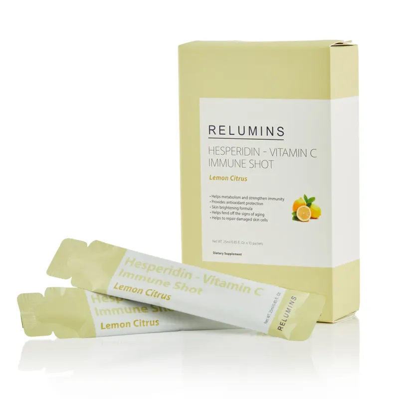 Relumins Immune Support Bioflavonoid and Vitamin C Shot- Great for Skin Repair, Anti-aging & Healthy Glowing Skin