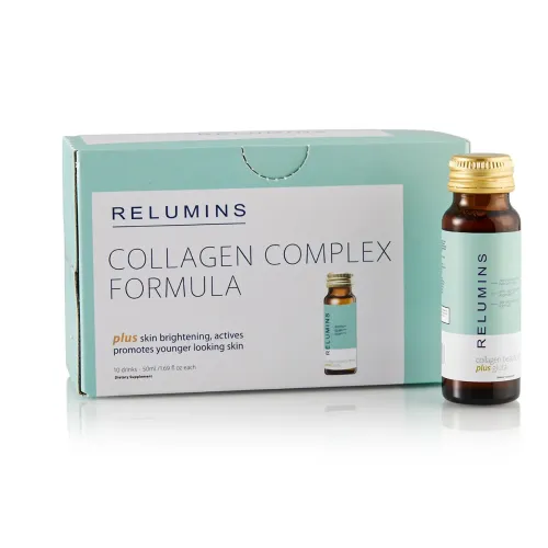 NEW! Relumins Beauty Collagen Drink- Rejuvenates Skin, Hair and Nails, Anti- aging, Immune Boosting, Skin Brightening Formula - Apple Flavor