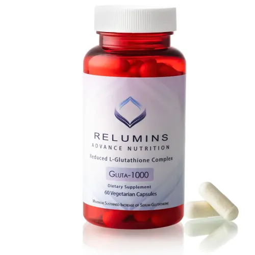 New Relumins Advance Nutrition Gluta 1000 - Reduced L-Glutathione Complex - 2x More Effective Than Jarrow at Raising Serum Glutathione