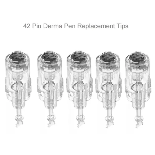 NEW! Relumins 42 Pin Derma Pen Replacement 5 pack Tips - Used on Body, Ideal for Stretch Marks!