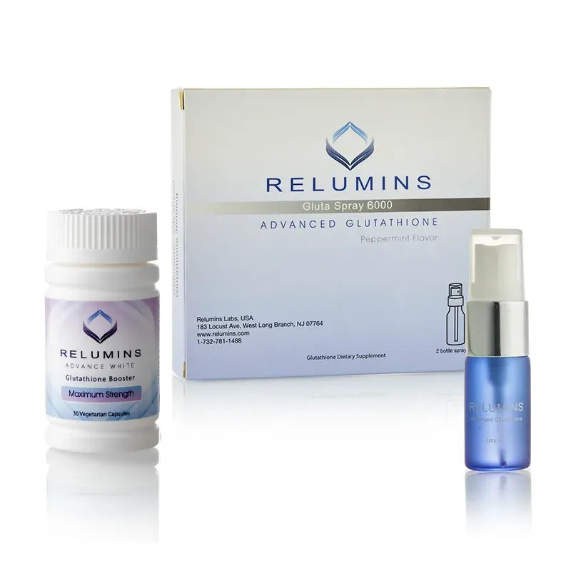 New! Relumins Oral Glutathione Spray Vials - New Advanced Formula 6000mg Plus Zinc PLUS Gluta Booster - Professional Skin Whitening and Immune Support