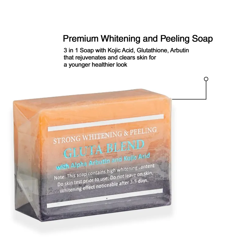 Premium Maximum Whitening/Peeling Soap w/ Glutathione, Arbutin, and Kojic acid
