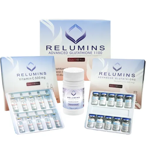 Authentic Relumins Advanced IV Glutathione 1100mg - Glutathione & Vitamin C PLUS Gluta Boosters- Whitens, repairs & rejuvenates skin
