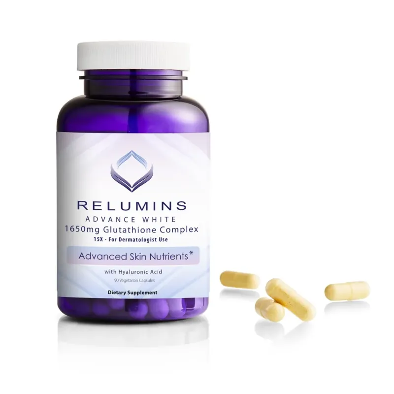 Relumins Advance White 1650mg 15x Glutathione Complex – New version with Hyaluronic Acid for powerful anti-aging benefits!