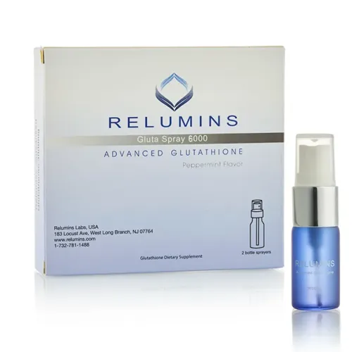 New! Relumins Oral Glutathione Spray Vials - New Advanced Formula 6000mg Plus Zinc - Professional Skin Whitening & Brightening and Immune Support!