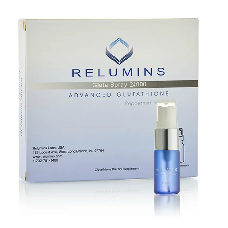 Now! Relumins Oral Glutathione Spray Vials - New Advanced Formula 24000mg Plus Zinc - Professional Skin Whitening and Immune Support