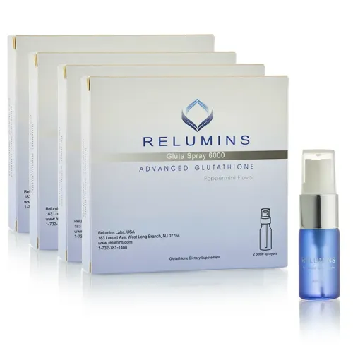 Relumins Oral Glutathione Spray - 10 Vials Set! New Advanced Formula 6000mg Plus Zinc - Professional Skin Whitening and Immune Support!