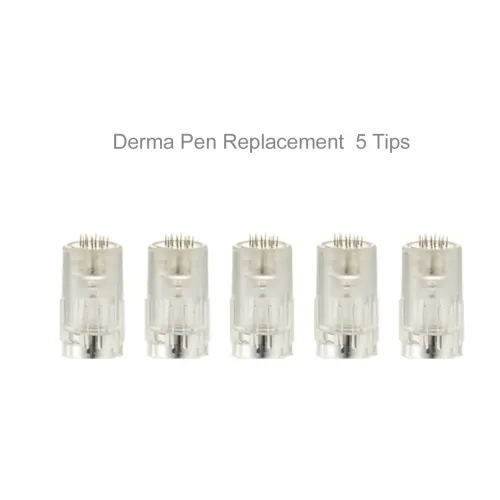 NEW! Relumins Round 12 Pin Derma Pen Replacement 5 Tips - for Face-deal for acne, wrinkles!