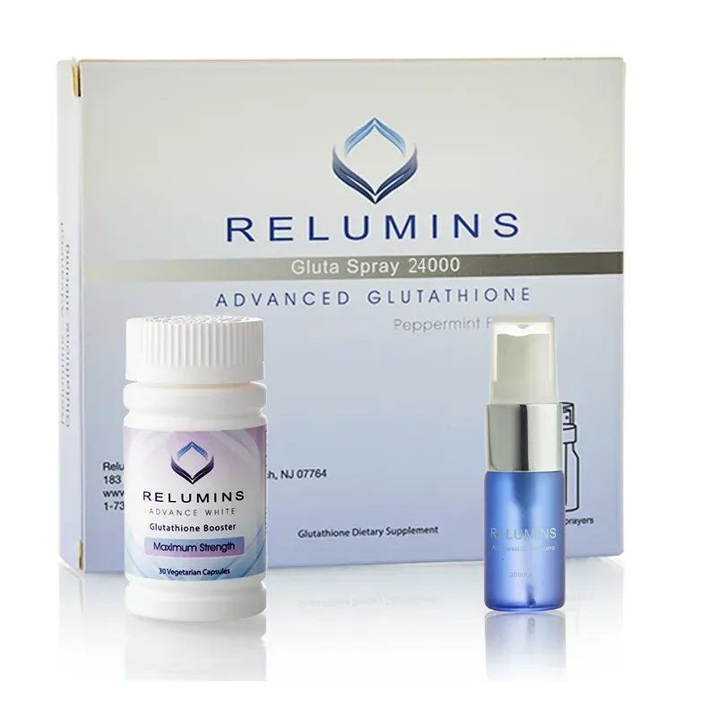 Now In Stock! Relumins Oral Glutathione Spray Vials - New Advanced Formula 24000mg Plus Zinc PLUS Gluta Booster - Professional Skin Whitening and Immune Support