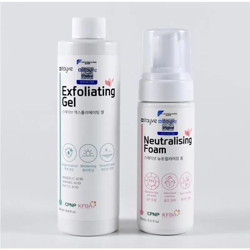 Stayve Exfoliating Gel and Neutralising Foam Set