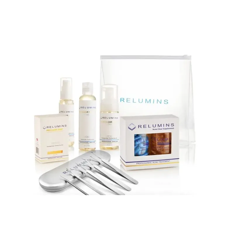 Relumins Pro Clear Complete Set - with all the products you need for clear skin!!!! Plus FREE Travel Bag!