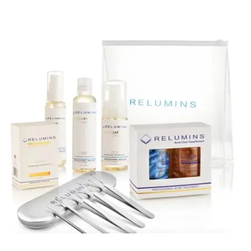 Relumins Pro Clear Complete Set - with all the products you need for clear skin!!!! Plus FREE Travel Bag!