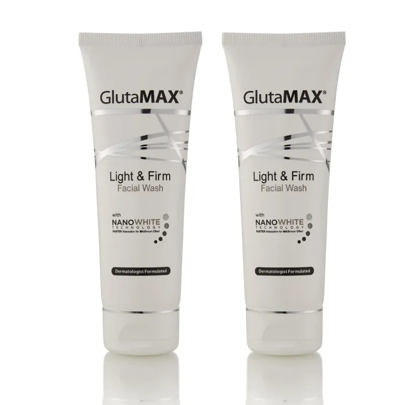 GlutaMAX Light and Firm Facial Wash - With Cell Active Mirco Scrub Technology - 2 Pack