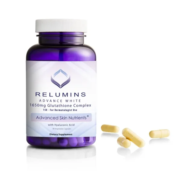 Relumins Advance White 1650mg 15x Glutathione Complex – New version with Hyaluronic Acid for powerful anti-aging benefits!