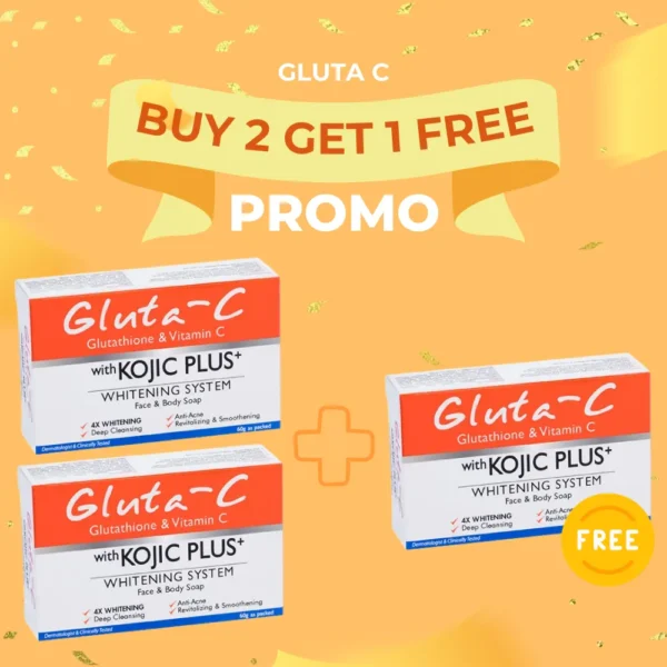 Gluta-C Face and Body Soap with Kojic Plus+ Whitening System