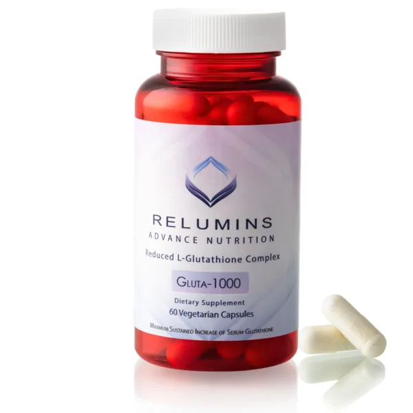 New Relumins Advance Nutrition Gluta 1000 - Reduced L-Glutathione Complex - 2x More Effective Than Jarrow at Raising Serum Glutathione