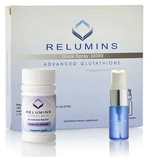 Now In Stock! Relumins Oral Glutathione Spray Vials - New Advanced Formula 24000mg Plus Zinc PLUS Gluta Booster - Professional Skin Whitening and Immune Support