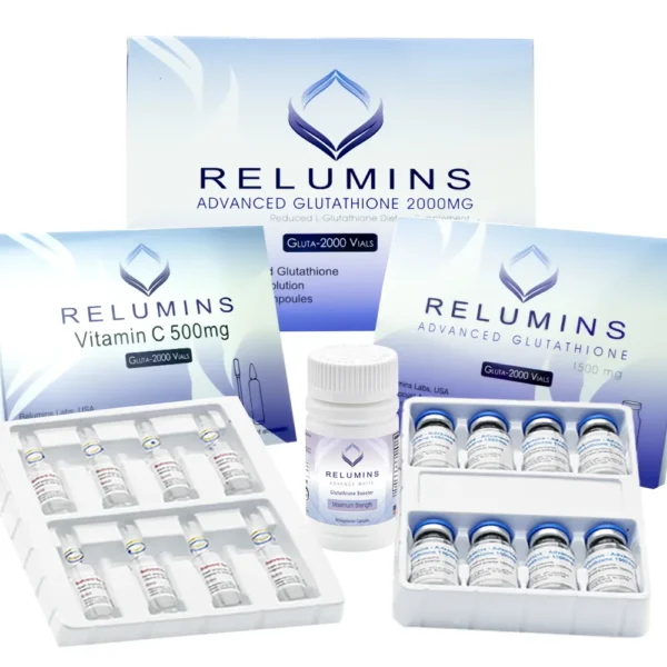 BOGO! Relumins Advanced IV Glutathione 2000mg PLUS Booster - Glutathione & Vitamin C with Gluta Boosters