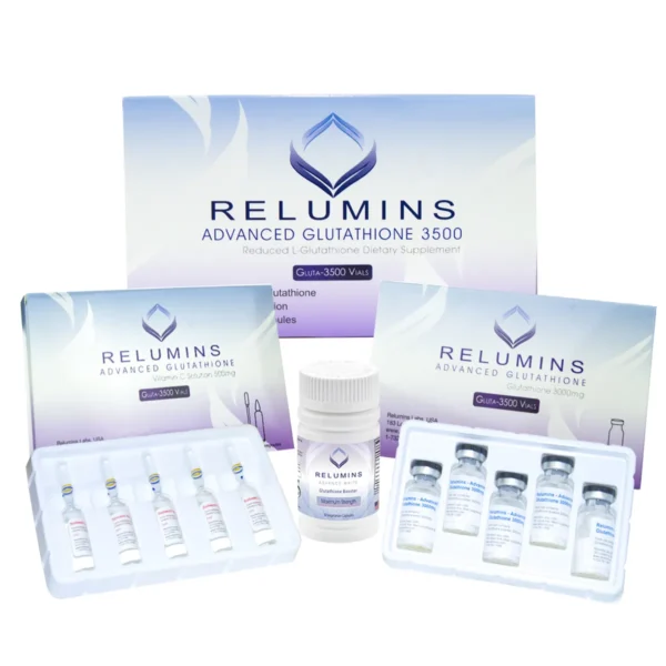 Relumins Advanced IV Glutathione 3500mg Set- Glutathione and Vitamin C PLUS BOOSTER