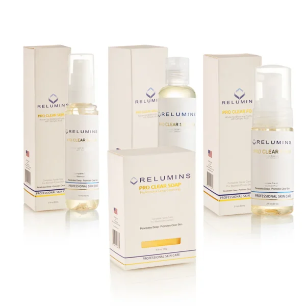 Authentic Relumins Medicated Professional Clear Set with Acne Fighting Botanicals