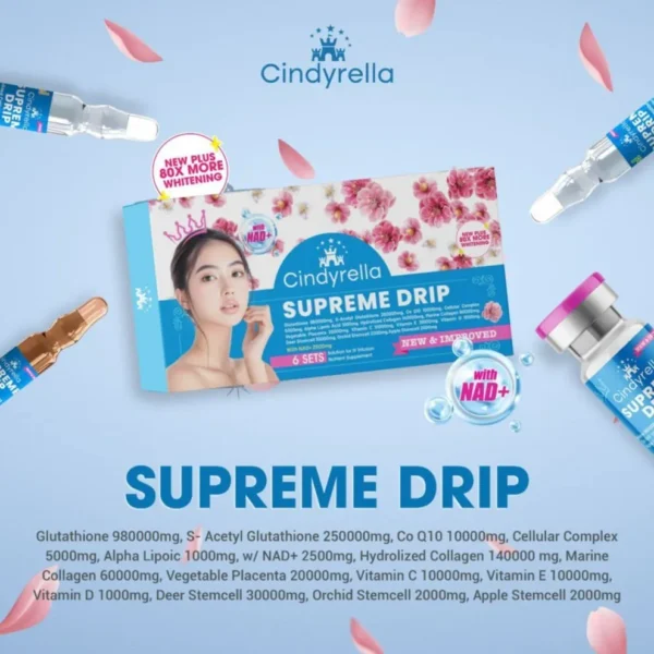 Cindyrella Supreme Drip With NAD Skin Whitening Injection,